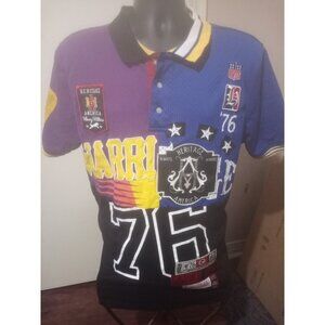 Heritage America 1776 Denim Distillery All Over Stitched Shirt True Sz Is Large